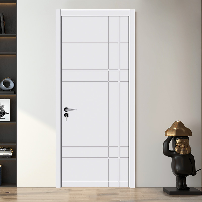GJ-S536 White lacquered mdf wood PU-pinging door